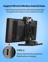 ADINKAM Caméra de tableau de bord 4K avec écran IPS 10,26 pouces, CarPlay sans fil, Android Auto, H.265, ADAS, AUX, caméra de recul avant et arrière, avec prise en charge AirPlay