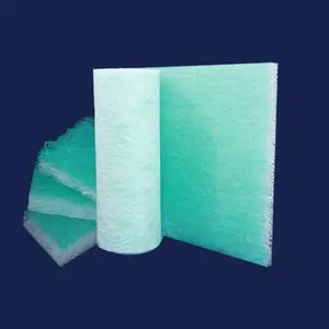 Filtro de ar de fibra de vidro verde para piso, preço de atacado, rolos de pintura, filtro de ar primário de algodão