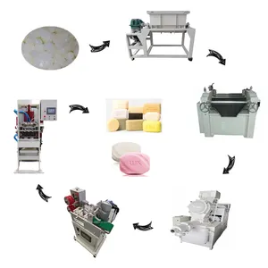 Planta de fabricação de sabão totalmente automática, produz a bola sólida, hotel, barra de sabão, máquina para venda