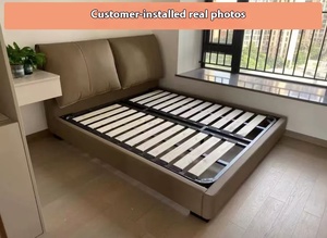 Rắn Gỗ Thanh Khung Giường Với Nổi Cơ Sở Gỗ Và Kim Loại Đồ Nội Thất Cho Sofa Phòng Khách Nhà Văn Phòng Sử Dụng - Product Image 3