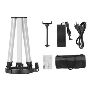 Aro de Luz LED Plegable de 120W Súper Brillante con 6 Brazos, Soporte para Teléfono con Trípode para Transmisión en Vivo, Fotografía, Iluminación de Relleno, Plástico - Product Image 5
