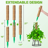 Supports de plantes en fibre de coco modernes, poteaux en mousse pour plantes grimpantes, jardin et serre