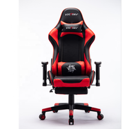 Nouvelle chaise de bureau ergonomique en cuir PVC avec repose-pieds, pivotante à 360 degrés et réglable en hauteur