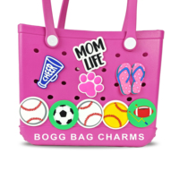 Sac fourre-tout en PVC vierge pour maquillage, nouveau design, personnalisable avec logo, vente en gros, avec insert de plage en silicone, accessoires de breloques Bogg Bag disponibles