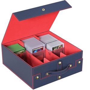 กล่องเก็บการ์ดวัสดุ PU กล่องการ์ด 3 แถว กล่องเก็บการ์ด TCG 2000+ ใบ สำหรับเกมบนโต๊ะ กันน้ำและกันฝุ่น เป็นมิตรกับสิ่งแวดล้อม - Product Image 2