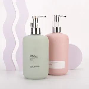 Échantillon gratuit couleur personnalisation 10oz doux au toucher luxe PET corps soins de la peau givré conteneur 300ML lotion shampooing bouteille de luxe