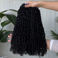 Paquetes de Cabello Virgen Camboyano de Alta Calidad al por Mayor, de un Solo Donante, con Cutícula Alineada, Rizado Pixie, Cabello Natural para Extensiones