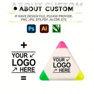 Stylo marqueur fluorescent triangulaire mini personnalisé avec logo pour la promotion publicitaire d'entreprise, cadeaux de papeterie en gros - Product Image 2