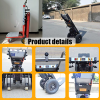 Chariot Électrique Pliable pour Escaliers, Capacité 150 kg, Batterie au Lithium, Roues TPR, Plateforme de Transport Domestique