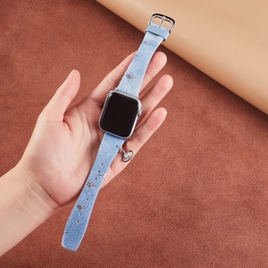 Correa de reloj de tela vaquera con estampado de galaxia estilo coreano Upro para Apple Ultra 49 46 45 42 40 mm, correa de tela moderna para iWatch. - Product Image 3
