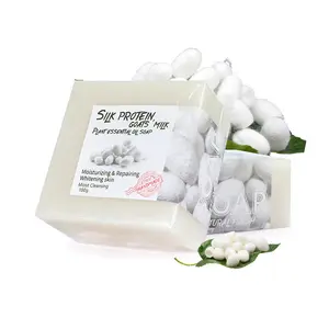 Hot Sell Goat Milk Silk White Washing Essential Oil Foam Drawing Hand Soap Cleansing Bath Soap