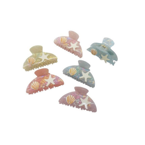 Fermacapelli a Forma di Conchiglia e Stella Marina 9Cm Accessorio per Capelli da Donna - Product Image 1