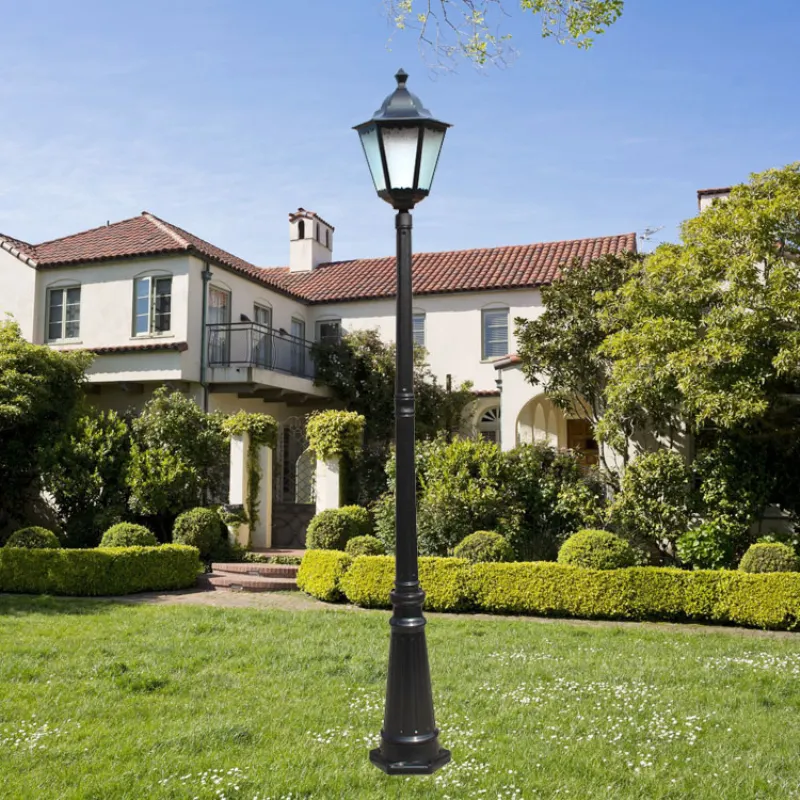 Lámpara Solar de poste decorativa, iluminación de paisaje de jardín europeo, farol superior para Sendero de Patio