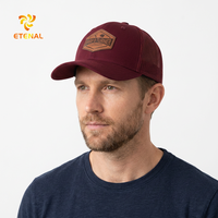 Gorra deportiva personalizada de 6 paneles con visera curva, bordado a mano de leopardo, puntos, rombos, frutas, Oxford y tela de rizo común.