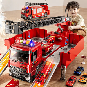 Camión <span class=keywords><strong>de</strong></span> <span class=keywords><strong>Bomberos</strong></span> Transformable <span class=keywords><strong>de</strong></span> Plástico a Gran Escala, Juguete Superventas, Modelo <span class=keywords><strong>de</strong></span> Coche <span class=keywords><strong>de</strong></span> Ingeniería con Pulverizador <span class=keywords><strong>de</strong></span> Agua - Perfecto - Product Image 4