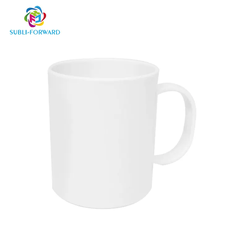 Tazas blancas de polímero para sublimar, Impresión de logotipo personalizado, 11oz, venta al por mayor