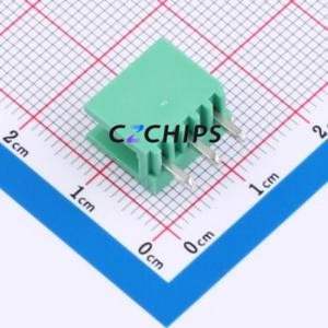 MXHT396V-3.96-03P-GN01-Cu-A Plug-in Terminal Block Through hole,P=3.96mm Board-to-Board / Socket - Open 1x3P 3.96mm Green - Product Image 2