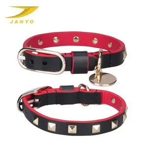New Best-selling High-quality Customizable Metal Nameplate Leather Dog Collar