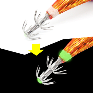 5 pz calamari gancio Jig legno gamberetti gamberi coda luminosa seppie artificiali polpo esche affrontare <span class=keywords><strong>per</strong></span> la pesca - Product Image 4