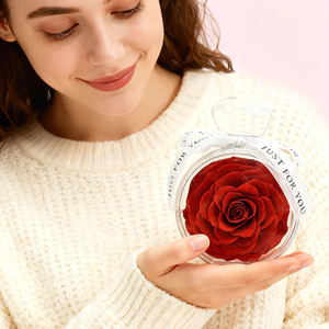 ดอกกุหลาบนิรันดร์ วันวาเลนไทน์ ดอกไม้อมตะ ดอกกุหลาบคงทนตลอดกาล บรรจุในกล่องขวดน้ำหอมอะคริลิก - Product Image 5