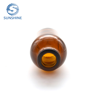 Flacon en verre ambré moulé de 30 ml, flacon en verre brun vide pour le stockage de liquides, emballage en gros