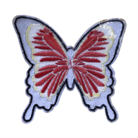 Écusson de broderie arc-en-ciel personnalisé, patchs brodés d'insectes papillons