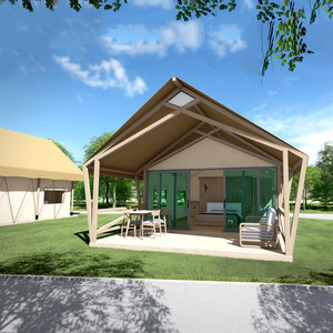 Tente de glamping de luxe pour grand camping familial en plein air, imperméable, résistante à la neige et ignifuge, idéale pour hôtel - Vente chaude - Product Image 1