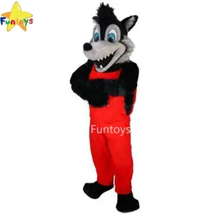 Funtoys Aanpassen Slechte Wolf Mascotte Kostuum Fursuit Kat Strippop Karakter Mascotte Cosplay Voor Volwassenen