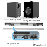 BS-18E Soundbar LCD nirkabel TV dengan kotak Subwoofer, dua Speaker HF, dua Speaker MF, tabung pemandu dan Speaker Bass berat