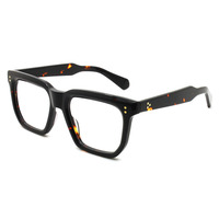 Montures de lunettes carrées pour hommes en acétate de haute qualité, style mode, vente en gros, marque de luxe, livraison rapide