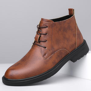 Bottes basses vintage grande taille pour <span class=keywords><strong>homme</strong></span>, nouvelle collection automne, en cuir antidérapant avec lacets avant, tendance et polyvalentes, haut de gamme - Product Image 2