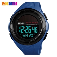 Skmei 1405 jam Alarm untuk pria, arloji Alarm tanggal otomatis kronograf elektronik, jam tangan olahraga Digital LED tahan air, jam tangan besar untuk pria