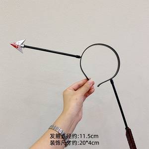 Bandeau d'Halloween Simulation plastique à travers la tête de la boucle du <span class=keywords><strong>couteau</strong></span> de cuisine Accessoires de cosplay Baril d'aiguille - Product Image 6