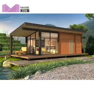 선택적인 태양 패널 시스템 준비 집 빛 강철 구조 해변 럭셔리 조립식 주택 중국