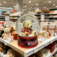 Boule de neige en résine avec logo personnalisé, globe d'eau en gros pour décoration de table, souvenir de fête