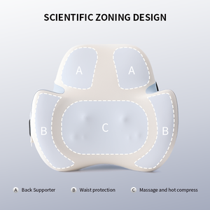 LIANDA BC-093 neue beheizte und 3 Geschwindigkeit einstellbare Memory Foam elektrische Massage Lendenwirbel stütz kissen - Product Image 3