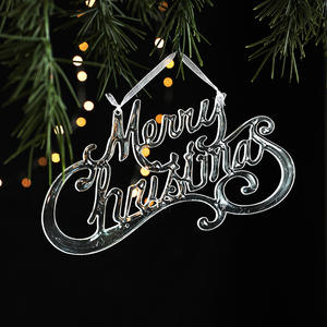 ของตกแต่งต้นคริสต์มาสแบบห้อยทำจากอะคริลิคของตกแต่งต้นคริสต์มาสแบบใสเกล็ดหิมะ - Product Image 3