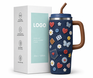 Vaso Térmico Hong Ling de 40 oz con Pajita y Tapa 2 en 1, Antiderrames, Apto para <span class=keywords><strong>Lavavajillas</strong></span>, Taza de Viaje de Acero Inoxidable Aislada - Product Image 1