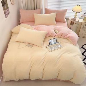 Bán Buôn Tùy Chỉnh Thoải Mái Sữa Duvet Mùa Đông Tốt Nhất Bán Màu Sắ<span class=keywords><strong>c</strong></span> Chất Lượng Xuất Khẩu Flannel Lông <span class=keywords><strong>C</strong></span>ừu Bộ Đồ Giường Đặt - Product Image 2
