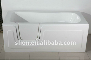 Baignoire rectangulaire en acrylique <span class=keywords><strong>avec</strong></span> douche <span class=keywords><strong>pour</strong></span> personnes âgées et handicapées, baignoire à entrée facile blanche, <span class=keywords><strong>porte</strong></span> en verre et acrylique - Product Image 2