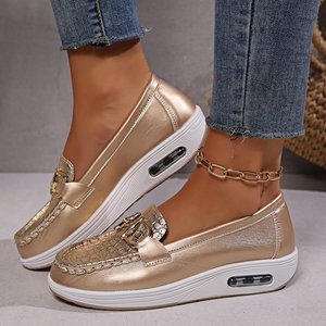 Zapatos Planos de Mujer para Primavera y Otoño, Mocasines Casuales con Hebilla Metálica, Cómodos, Ligeros, para Caminar, Conducir y Actividades al Aire Libre - Product Image 1