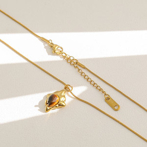 Collar de Ojo de Tigre Maillard para Mujer, Otoño Invierno, Estilo Antiguo, <span class=keywords><strong>Cadena</strong></span> para Suéter, Accesorios, Marrón, Retro - Product Image 5
