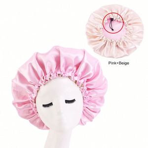 Extra Large Adjustable Double Layer <b>Hair</b> <b>Bonnets</b> With Drawstring <b>for</b> Women Night Sleeping Long Silky Satin <b>Bonnet</b> Gifts - Product Image 4