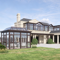Grandes vérandas résistantes aux ouragans, structure en aluminium, kit quatre saisons, véranda extérieure résidentielle, maison en verre