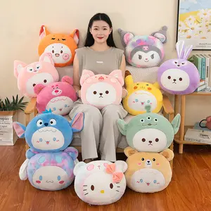 2024 Đồ chơi phổ biến cinnamonroll kuromi giai điệu sang trọng tay ấm áp Anime Hi Kitty Mèo sang trọng gối ấm tay vuốt Búp bê đồ chơi