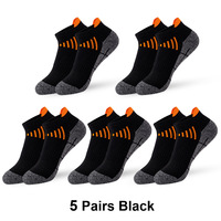 Chaussettes de sport basses personnalisées avec logo, soutien de la voûte plantaire et languette de talon, pour la course et la gym, pour hommes et femmes, OEM ODM, vente en gros