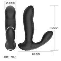 Kabelloser Ferngesteuerter Prostata-Massager Ergonomischer Silikon-Analvibrator Leistungsstarker P-Punkt-Stimulator Erwachsenen-Sexspielzeug für Männer