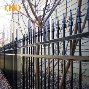 6ft & 8ft ucuz mızrak üst metal çit panelleri/süs ferforje eskrim