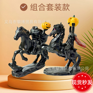Halloween Headless Horseman Resin Figurine Indoor Decor Durable <b>Animal</b> Shape - Product Image 5