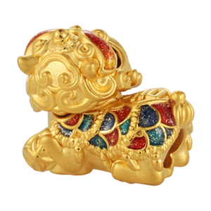 Pulsera con cuentas Fortune Lion en oro duro sólido de 24K Accesorios de joyería de gama alta - Product Image 2